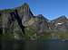 Mighty peaks in Reinefjorden, Lofoten