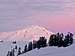 Mount Baker turning Pink