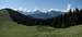 Panorama to south - Slovenia and Italy