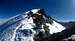 Deep blue sky over the summit of Misti