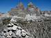 Tre Cime di Lavaredo South faces from Torre Wundt summit