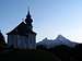The church of Maria Gern and the Watzmann in the evening
