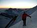 Dawn on Mont Blanc du Tacul Normal Route