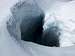 Dangerous sink hole on the glacier on Ausangate