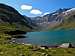 The beautful mountain lake named Kratzenbergsee on 2162m, at the eastern foot of the Larmkogel