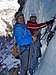 Ice climbing - Hanging belay on Cascade de Bonatchiesse