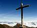 Summit cross and on the back, Cristal Peak