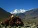 Annapurna trail  - Dhaulagiri and Tukche seen from lower Kali Gandaki