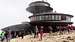 The UFO-shaped restaurant on top of Śnieżka