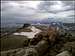 Stormy summit of Lonesome Mountain-Beartooth Range MT