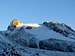 Schwarzwandspitze (3466m) at sunrise