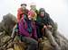 Mia, Taina, Me, and Jaime on the summit of Illinizas Norte