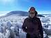 Me with the summit of Chimborazo in the background