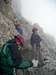 Taking a rest on the Owen Spaulding route of the Grand Teton