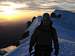 Mt. Hood summit ridge at sunrise