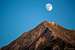 Moon shining over Havran peak