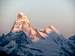Matterhorn and Dent d'Hérens at sunrise