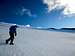 Heading up the snowfield
