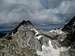 Cloudveil Dome and the South Teton seen from the summit of Nez Perce, with a storm approaching