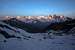 Alpenglow on the Monte Rosa & Mischabel 4000m peaks