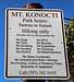 Mt. Konocti red tape sign