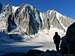 Les Droites and Aiguille Verte from the approach to Aiguille du Refuge