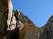 Climbing the Lucky Luke crack, Aiguille du Refuge (Argentiere)