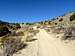 Sandy road towards the saddle