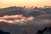 Windy sunset over Western Tatras