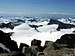 Endless glaciers surrounding Galdhøpiggen summit