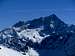 Zooming in on Bishorn and Weisshorn from just NE of Pointe de Darbonneire