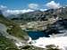 One of many glacier lakes in...