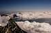 Lagginhorn summit view: Endless cloud carpet & Monte Leone