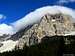 Cloud embracing Pelmo summit ridge