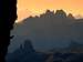 Croda da Lago sharp ridge at sunrise