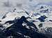 Zooming in on Strahlhorn (4190m), Allalinhorn (4027m) and, right behind, Rimpfischhorn (4199m)