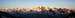 Monte Rosa (15203 ft / 4634 m) and Mischabel (14911 ft / 4545 m) Sunrise Panorama