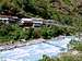 Hanging bridge in Marysandi Valley, Annapurna trail                       Valley