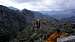 Rwenzori panorama: vertical cliffs and Rugendwara (4300m)