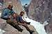 Don Whillans and Chris Bonington at the base of Central Tower of Paine, January 1963