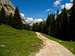 The scenic Trail in Val Contrin