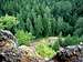 Looking down the cliffs Little Beacon Rock