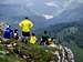 Hikers enjoying the view after successfully completing the Teufelsteig ascent to Hohe Veitsch