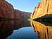 The walls of Lower Glen Canyon reflected off the Colorado River