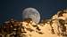 Moon rises up over Jungfrau west ridge 01